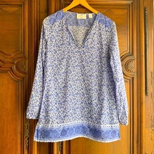 Printed floral 100% cotton Tunic. Sz 12